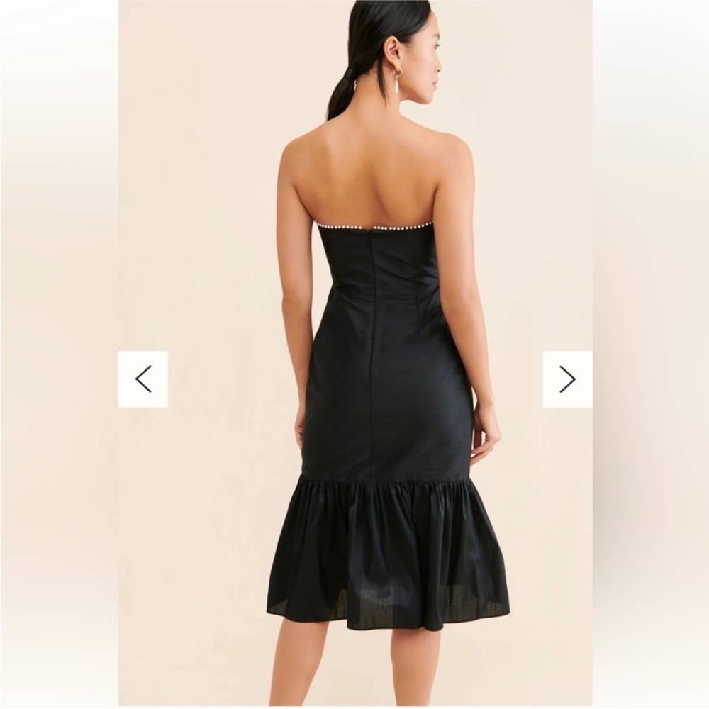 Anthropologie Elegant Black Strapless Dress